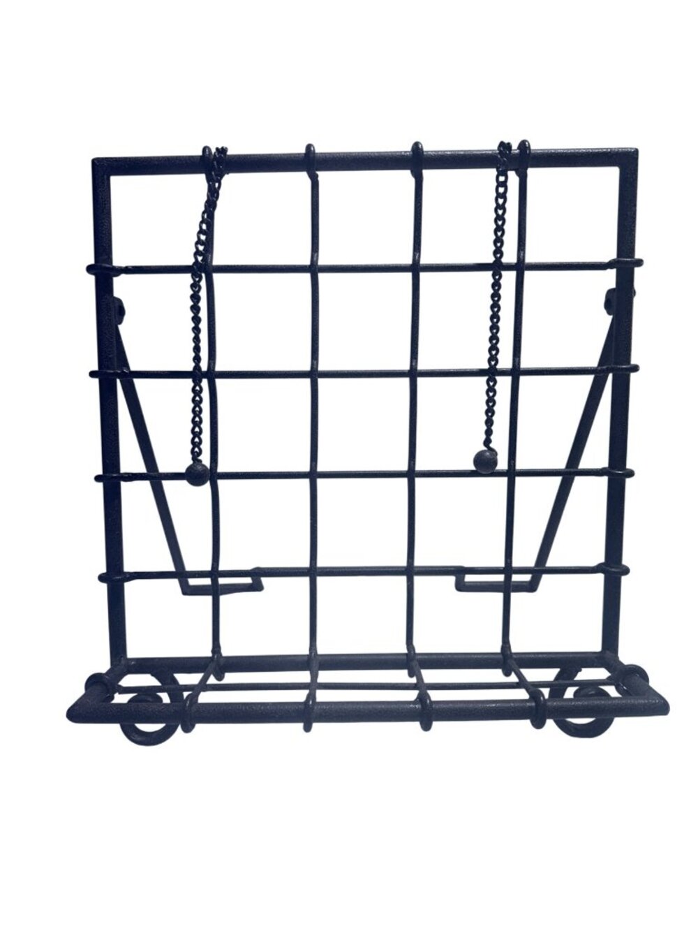 Dark Metal Cookbook Stand Adjustable Display Easel Decorative 12x13.5 Rustic